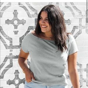 Elegantees Amelie Boatneck Tee